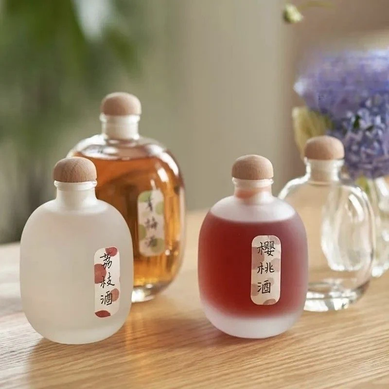 

Fruit Empty Wine Bottle A Catty Liquor Bottle of Red Bayberry Wine Pot Home Crystal Glass Transparent Rice Wine Sealed Bottle