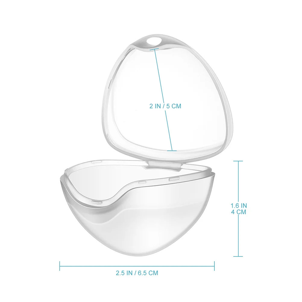 4PCS Portable Transparent Pacifier Storage Boxes Clip Containers Baby Infant Toddler Pacifier Cases with 4 Ropes