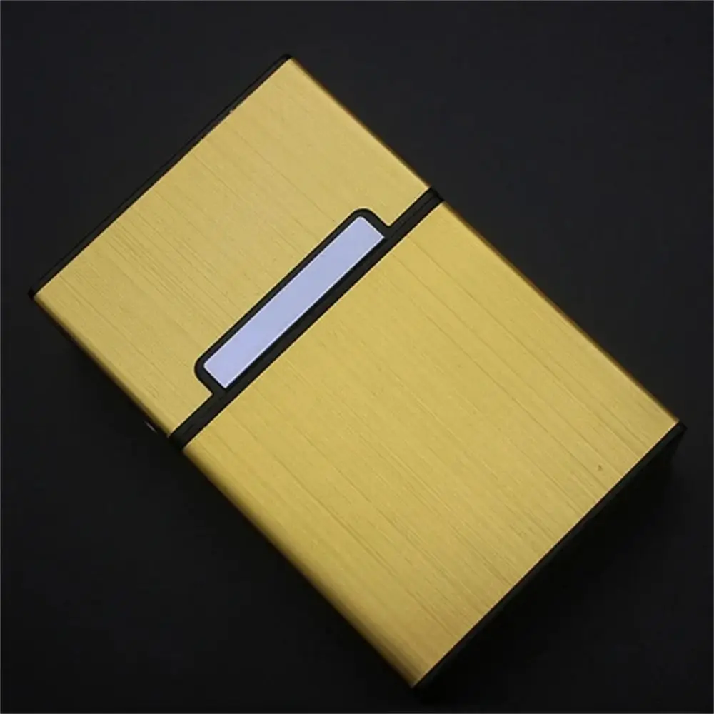 Magnetische Knop Visitekaartje Doos Lichtgewicht Elegant Ontwerp Id Card Case Aluminium Legering Kaart Organizer Naam Kaarthouder