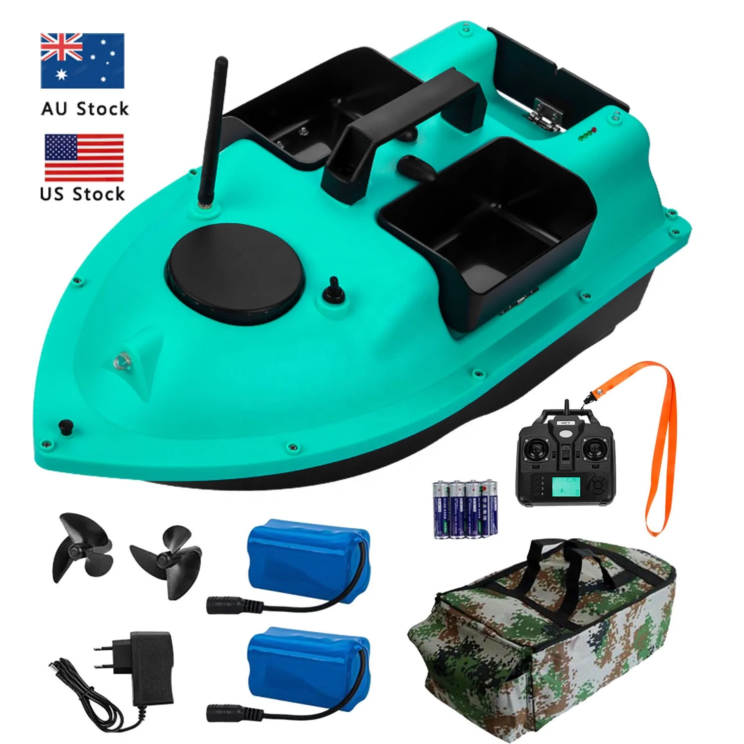 

2.5kg 3 Bait Hoppers 500m Distance Remote Control Gps Autopilot Rc Carp Fishing Bait Boats
