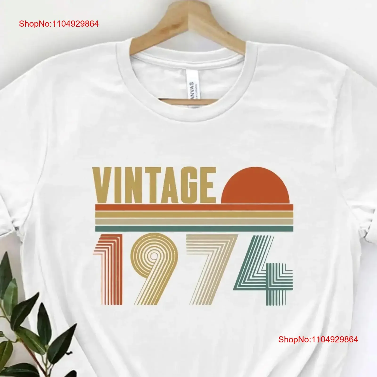 

Футболка для мужа на 50-летие, винтажная винтажная стираная дышащая удобная футболка с рисунком 1974 года для повседневной носки унисекс