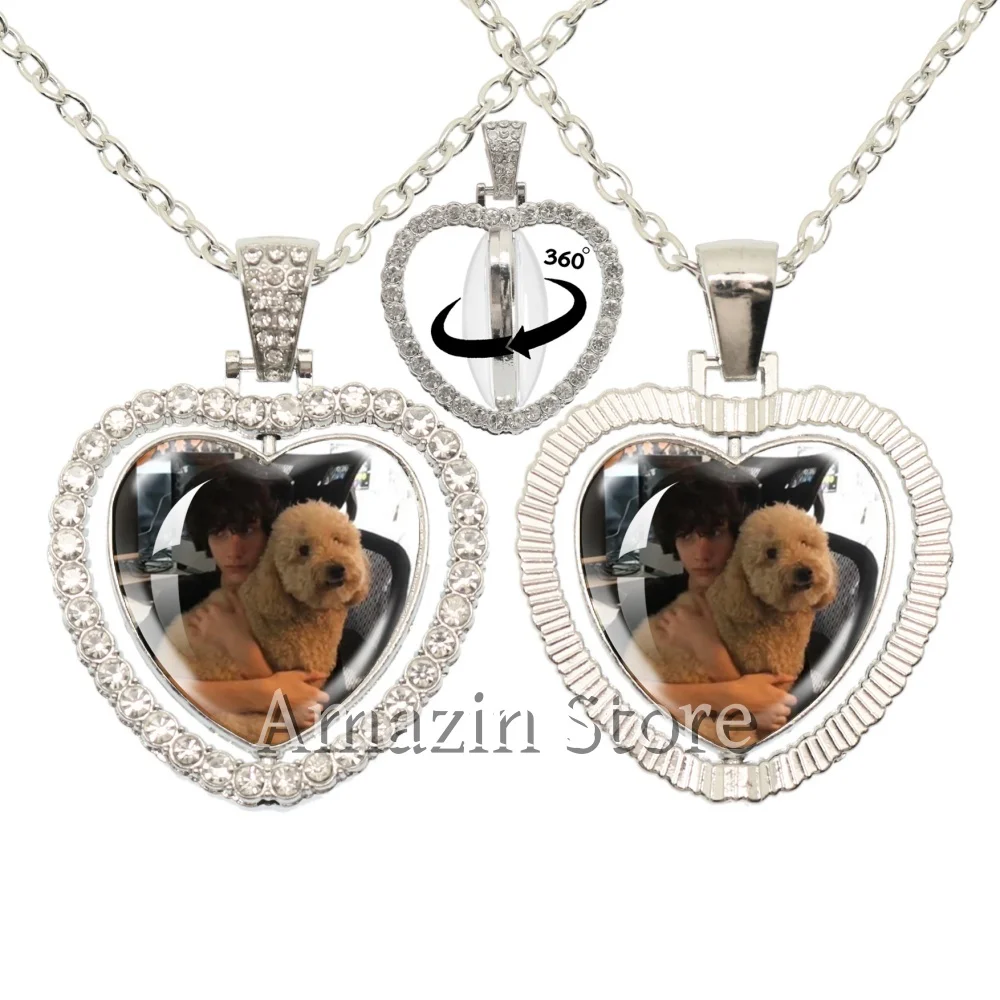 25mm Double-sided Heart Necklace Famous British Indie Rock Pop Singer Sombr for AccessoriesI Back To Friends Fans Gifts JD037