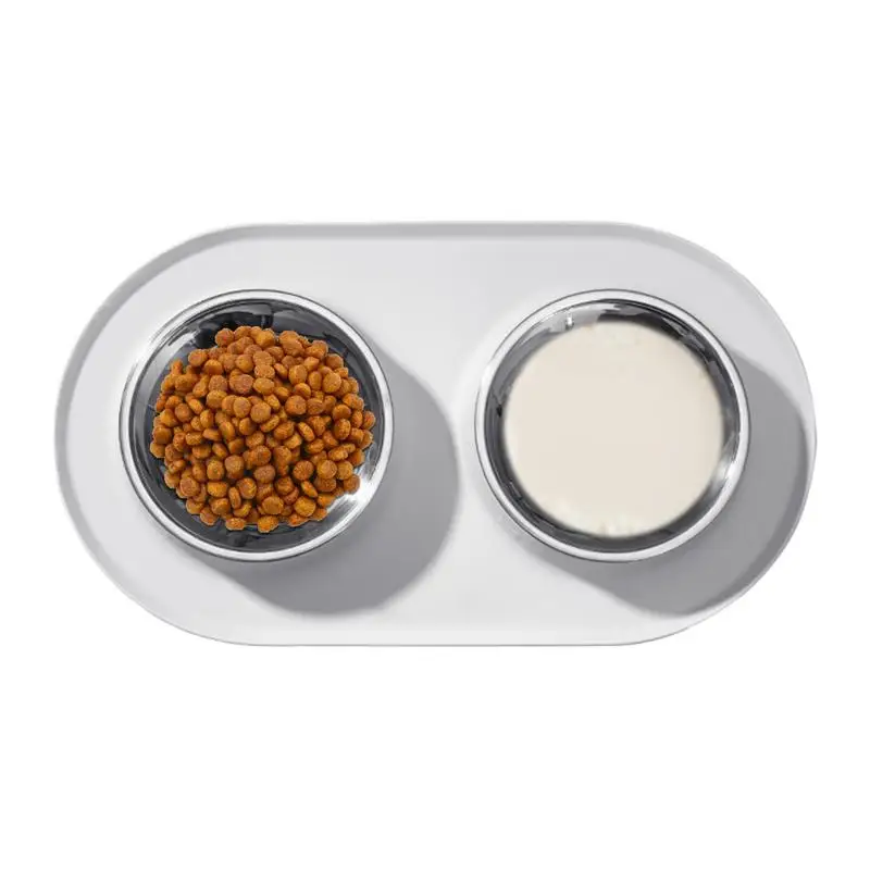 

Dog Water Bowl Puppy Dishes With Placemat Anti-Slip Waterproof Dog Cat Breed Silicone Bowl Dish For Eating Feeding Snack Time