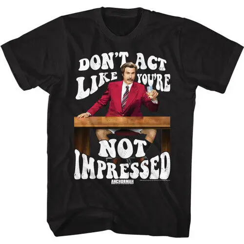 

Anchorman Not Impressed Black T-Shirt
