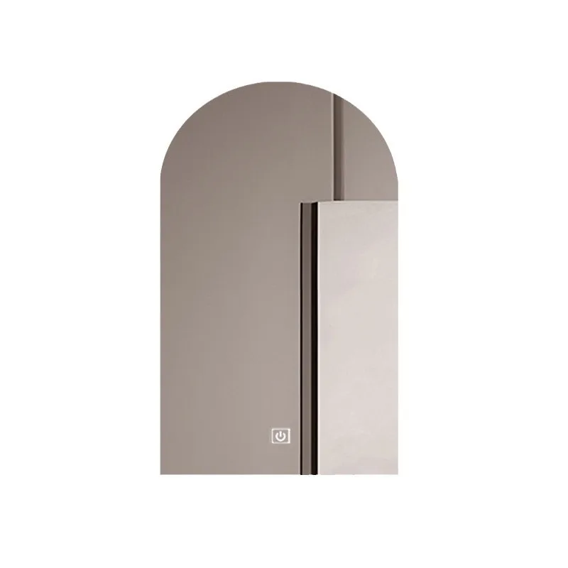 Washstand Makeup Mirror Wall Hanging Vanity 15.5 * 27.5 Inch Arch U-shaped Smart Bathroom Mirror LED Light Back Luminous