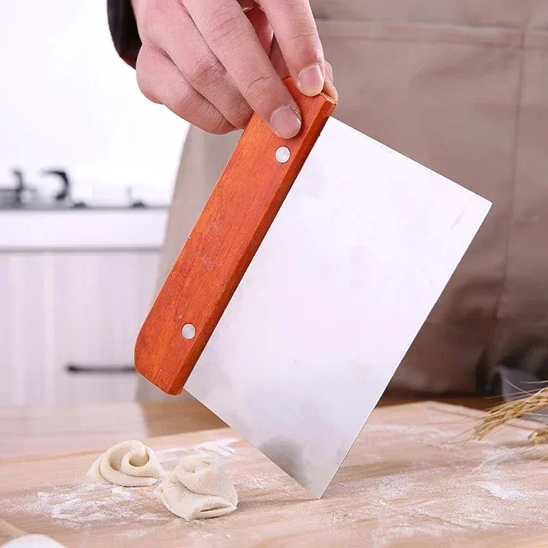 Dough Cutting Knife Stainless Steel Scraper Non-Stick Scraper Rice Roll Scraper Dough Cutting Cake Steamed Bun Hand Rolling Doug