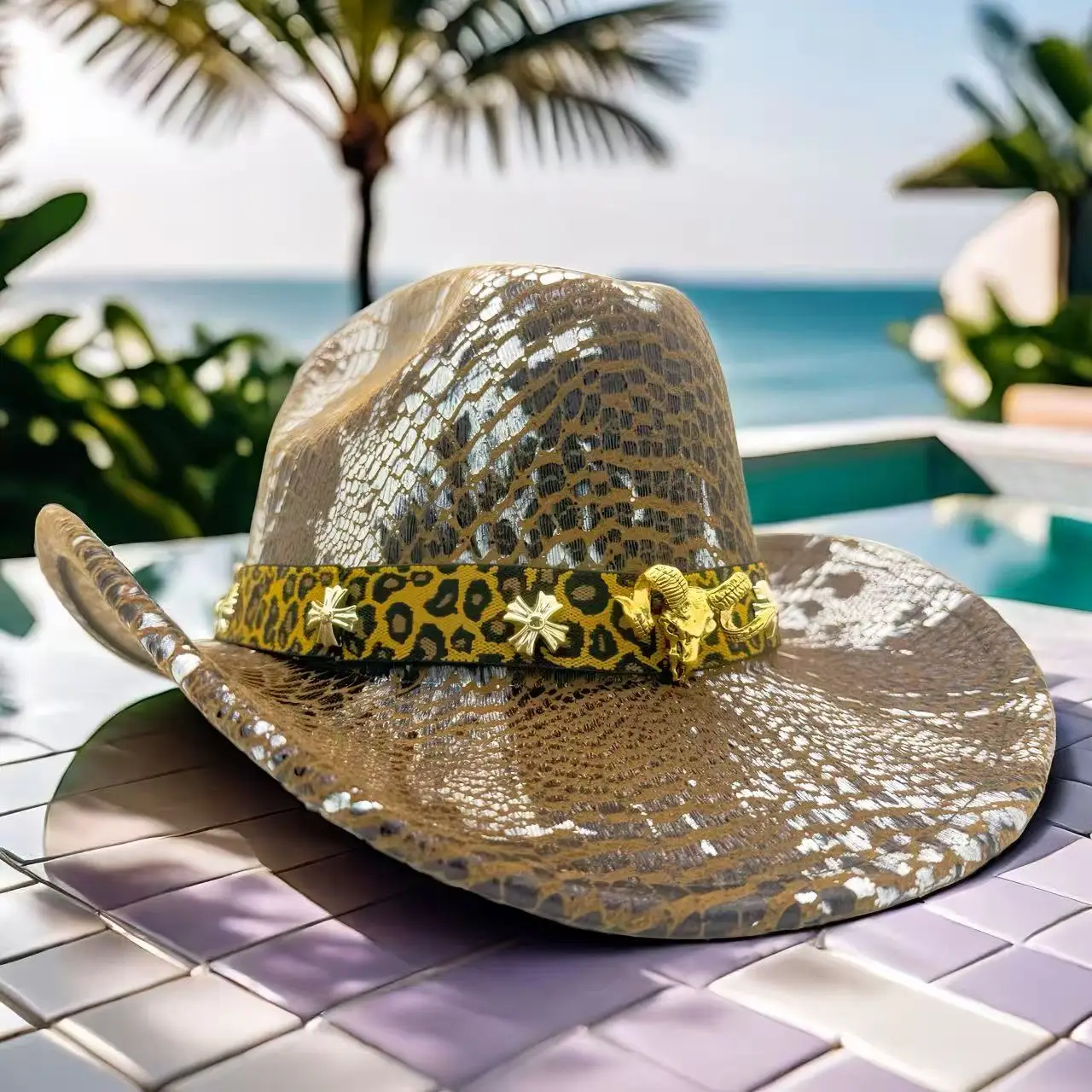 HongLuan Glitterkostuumhoed Volwassene & Cowboyhoeden Strass voor dames, Cowboy Cosplay Vrouwelijke accessoires & Cowgirl Cap