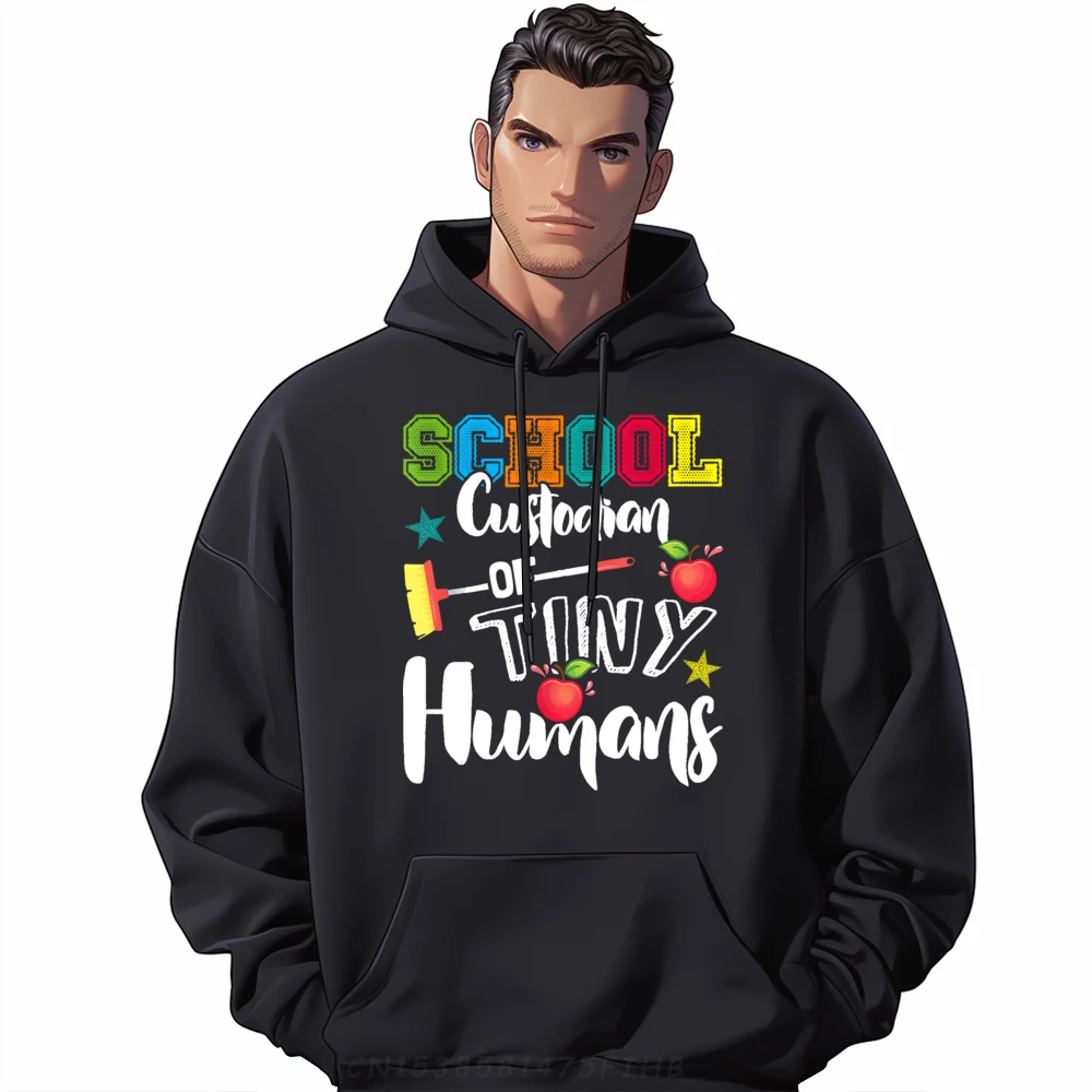 

School Custodian Of Tiny Humans Loose Women's Sweatshrt Crewneck Long Sleeve Hoodies Normal Hoodies