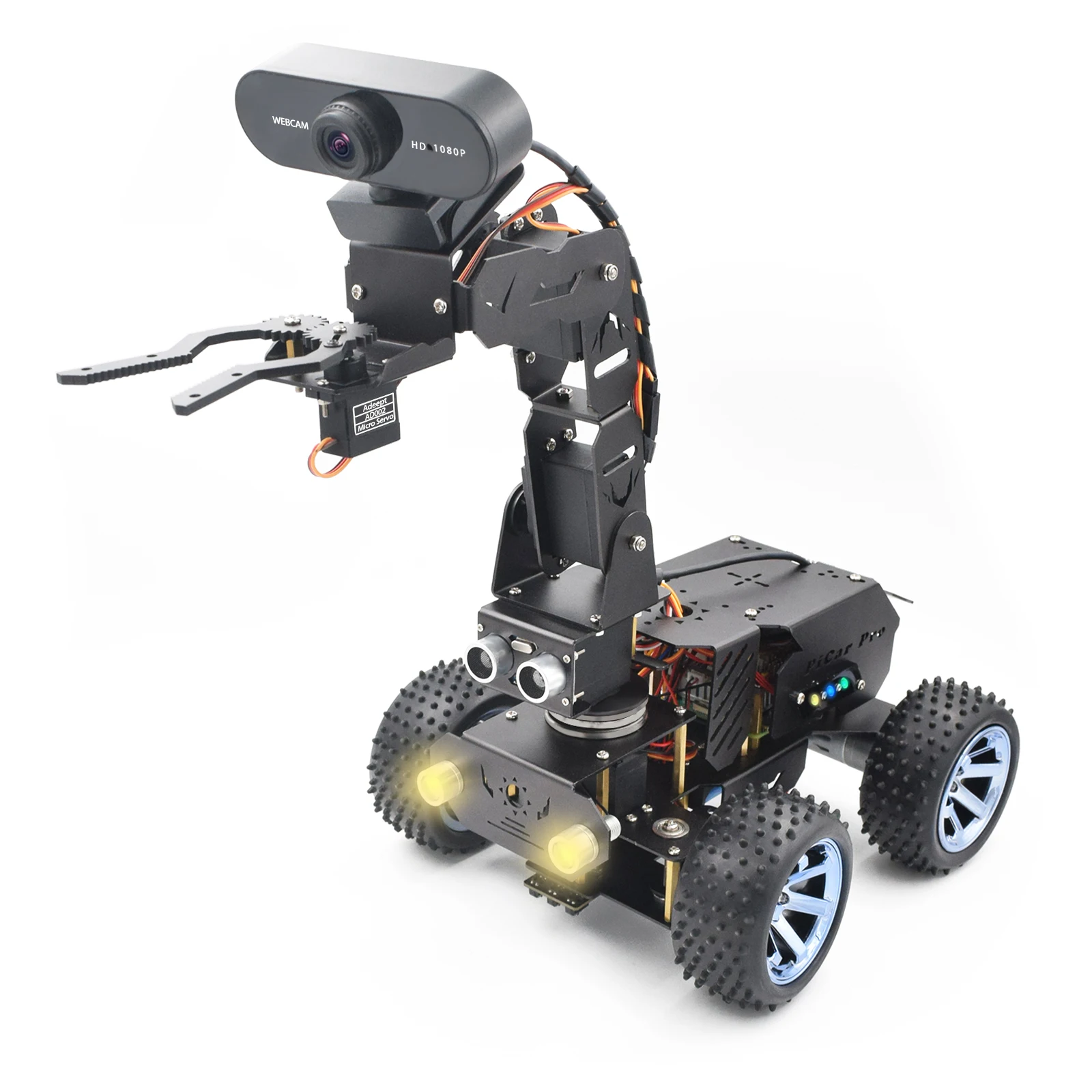 

Adeept PiCar Pro V2 Robotics Kit(Raspberry Pi NOT Included), Smart Car with 4-DOF Robotic Arm for Pi 5/4/3