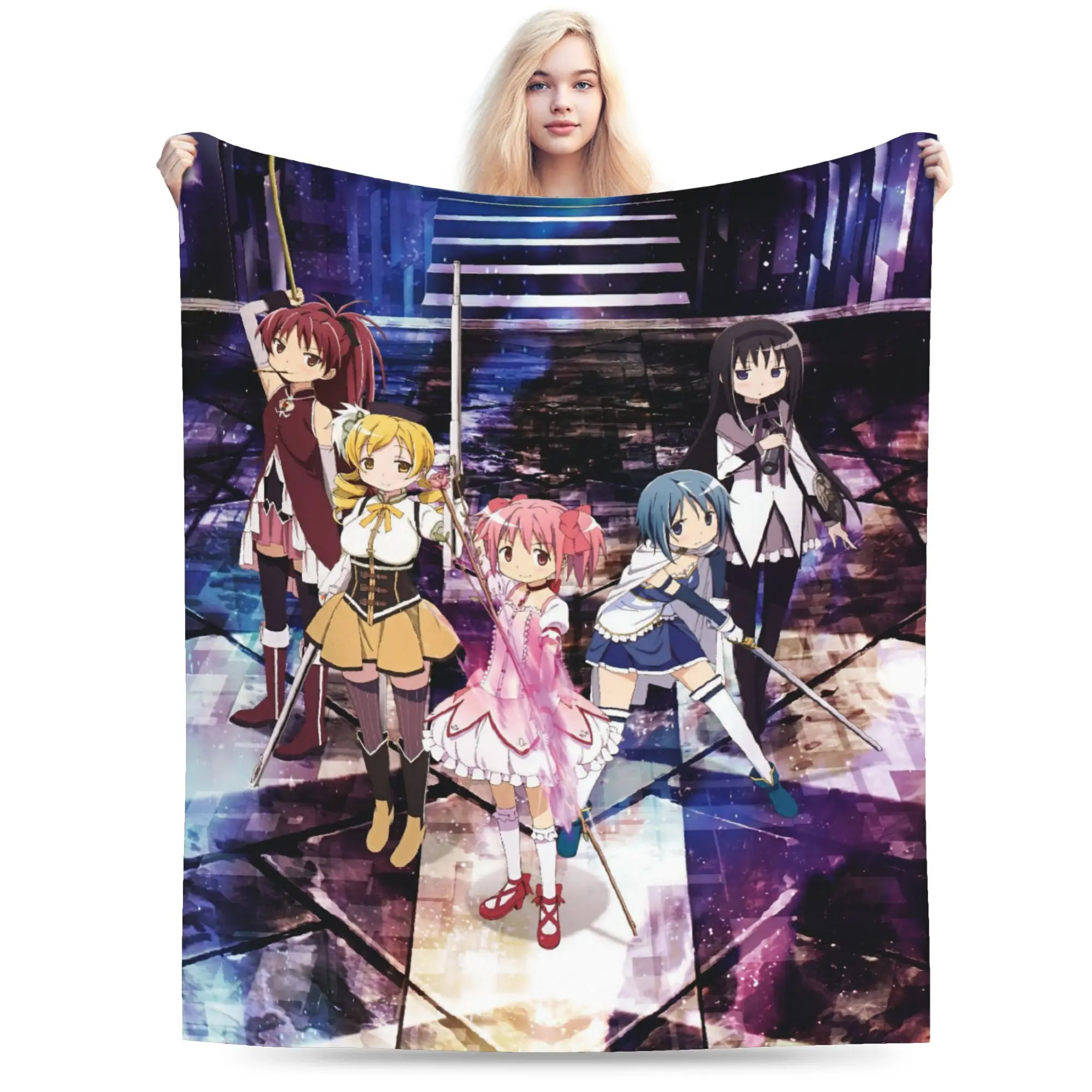 

Puella Magi Madoka Magica аниме одеяла флисовые летние многофункциональные ультра-мягкие пледы для постельных принадлежностей офисное одеяло