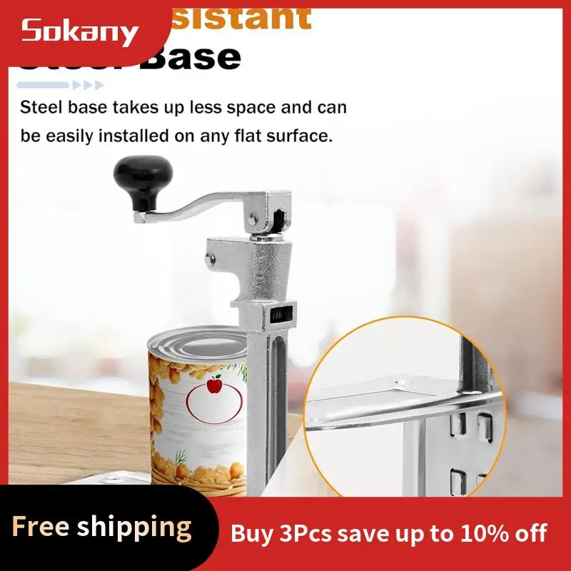 

A59E-Commercial Can Opener Heavy Duty, Manual Can Opener With Plated Steel Base For Restaurant, Food Store, Hotel, Bar Easy To U