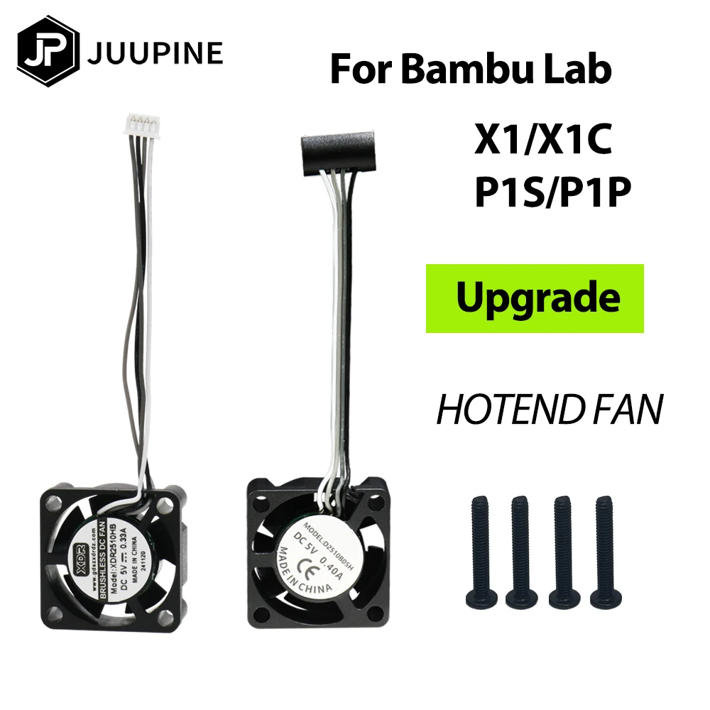 Hotend Cooling Fan For Bambu Lab X1 P1P Series 2510 With Cable Rapid Cooling Fan For Bambu X1C /P1S Ceramic Heater Cooling Fan