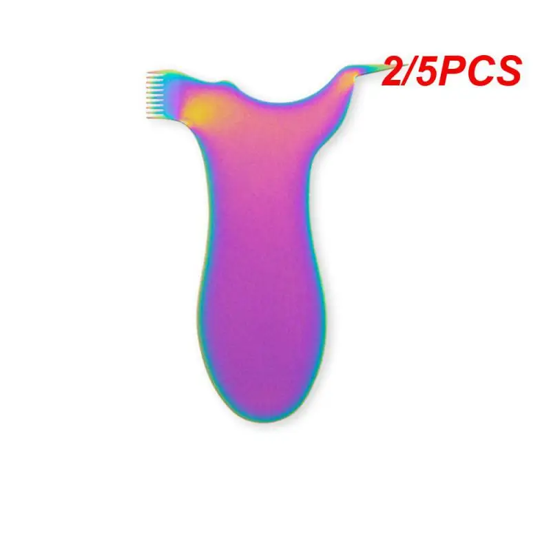 재사용 가능한 금속 속눈썹 브러시, 깨끗한 빗 Y 모양 접목 속눈썹 브러시, 리프팅 컬, 아이 래쉬 익스텐션 파마 마스카라, 2 개, 5 개