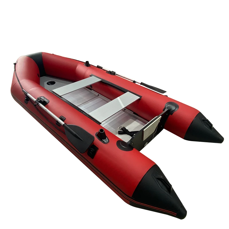 

MC400-6 Wholesale 4m Flood Aluminium Rescue Boat Inflatable PVC Thickened Folding Speed Boat Kayak for scuba Diving
