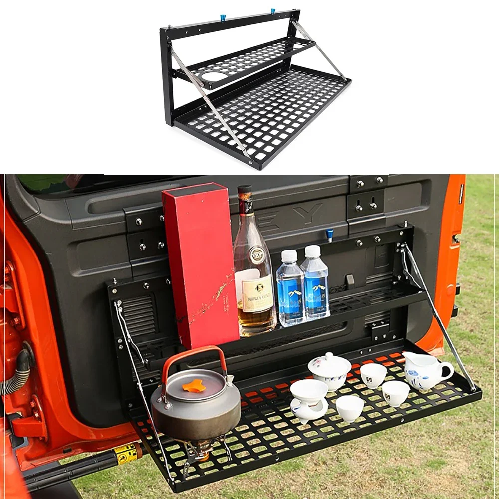 Tailgate Storage Rack Foldable Trim Trunk Storage For Tank 300 2021-2024 Rack Table Board Extension Rack Off-road Accessories