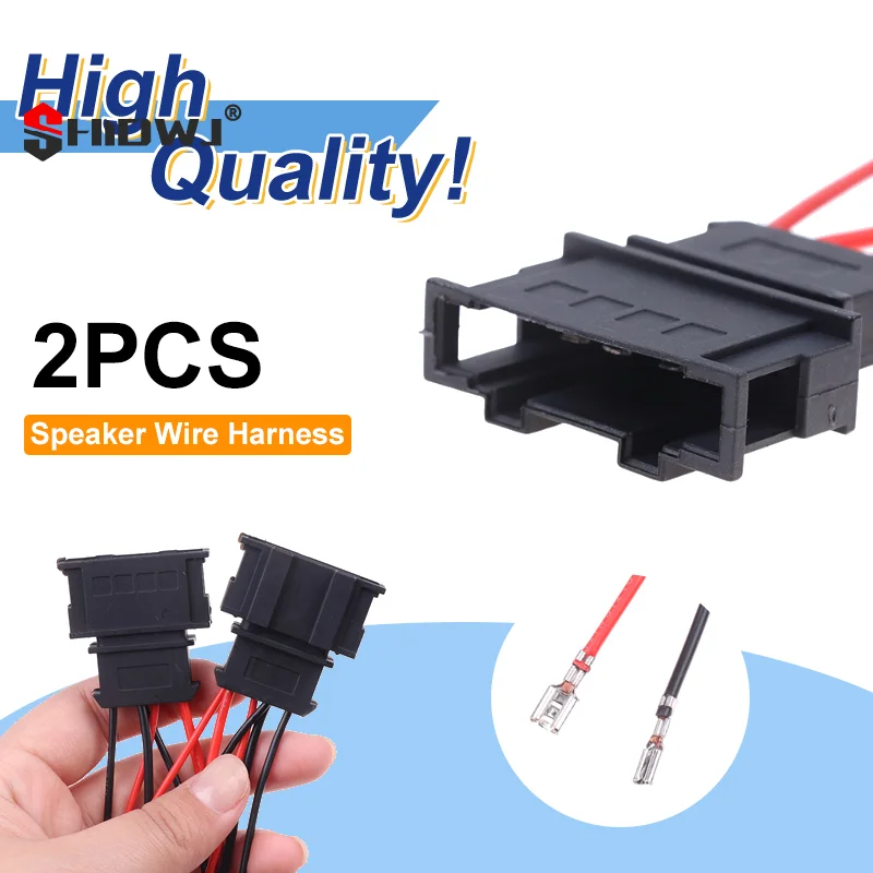 2Pcs Car Speaker Wire Harness Adaptor Replace Vehicle Connection Plug Cable Connector For Golf Seat Passat Car Accessories