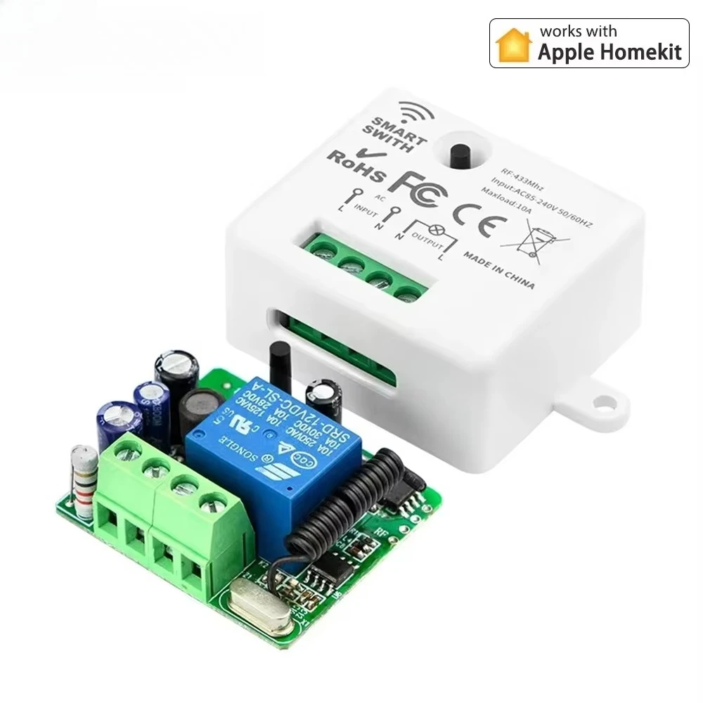 Wifi + RF มินิสมาร์ทสวิทช์ TUYA โทรศัพท์มือถือรีโมทคอนโทรลไร้สายสวิทช์ 1CH รีเลย์ Alexa Home Automation เปิด/ปิด