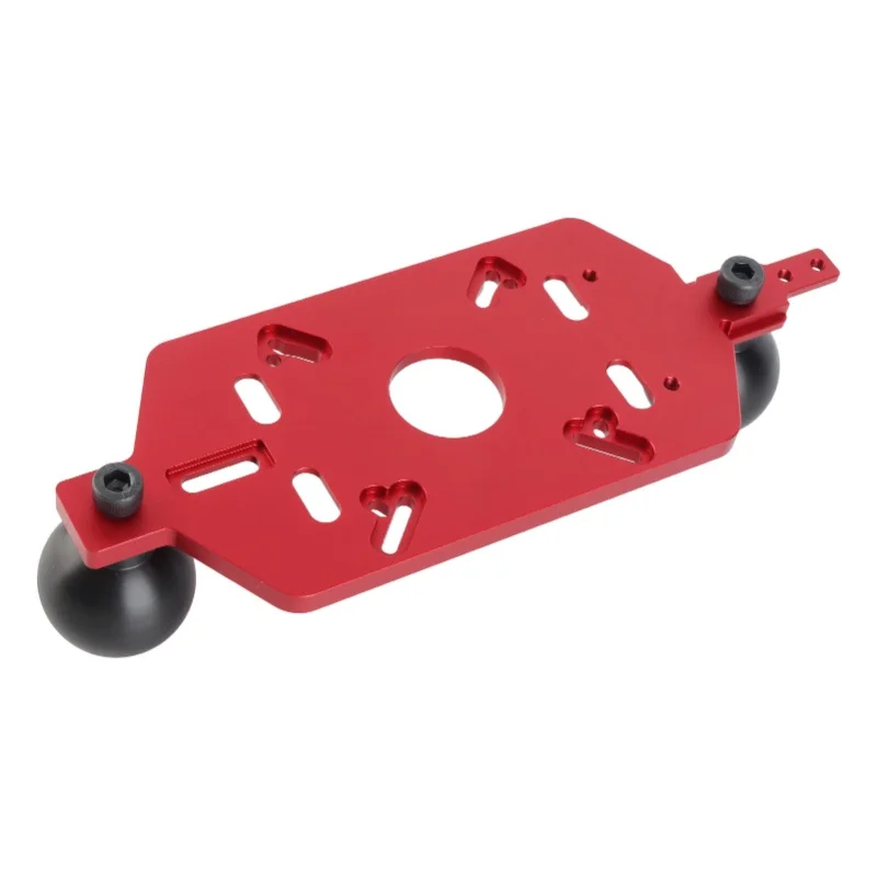 Router Base Universal Aluminum Alloy Router Guide Sub Base Plate With Dual Handle For Wood Trimming Milling Slotting