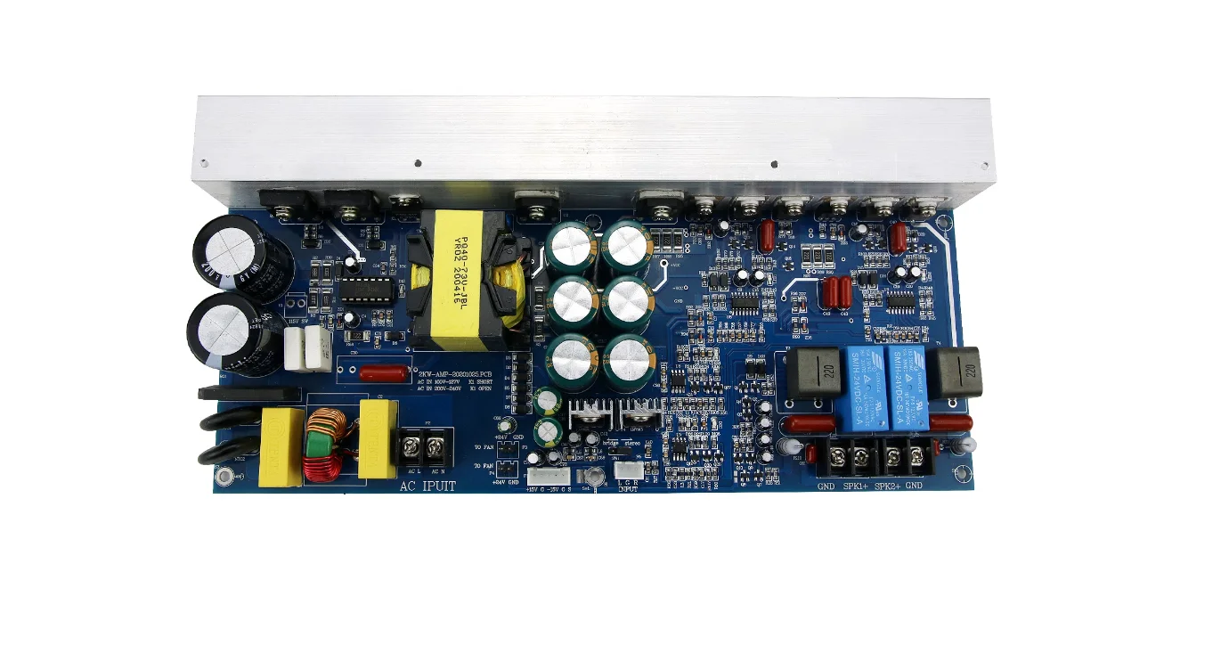 1000 watt stereo two-channel 500W+500W digital amplifier board with switching power supply