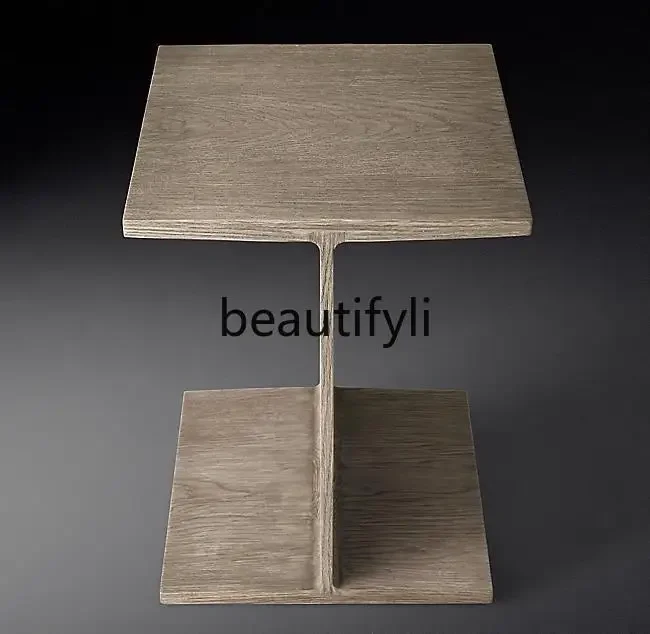 

American Country Style Solid Wood Side Table Country Retro Corner Table Nordic Modern Coffee Table