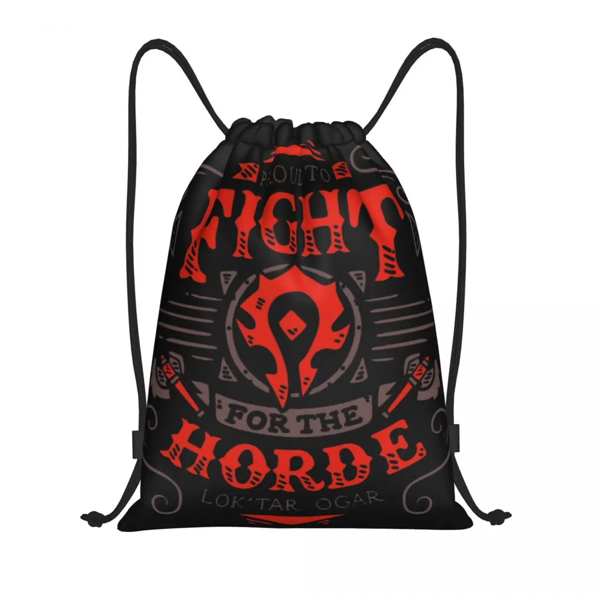 Fight For The Horde Multi-function Portable Drawstring Bags Sports Bag Book Bag For Travelling