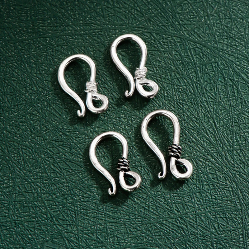 100% 925 Sterling Silver S Clasp Hooks For Bracelets Connection High Quality Handmade Clasps Accessories DIY Fine Jewelry Making