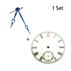 High Quality 38.9mm Metal Enamel Pocket Watch Dial Wristwatch Plate Dial Fit Hand Winding ST36, 6498 Movement With Pointer