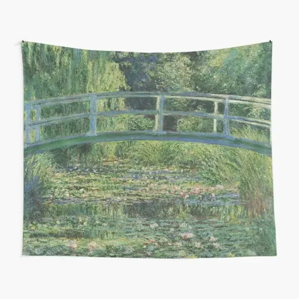 Claude Monet The Water Lily Pond  Tapestry Home Blanket Yoga Beautiful Bedspread Printed Towel Room Wall Mat Colored Decoration