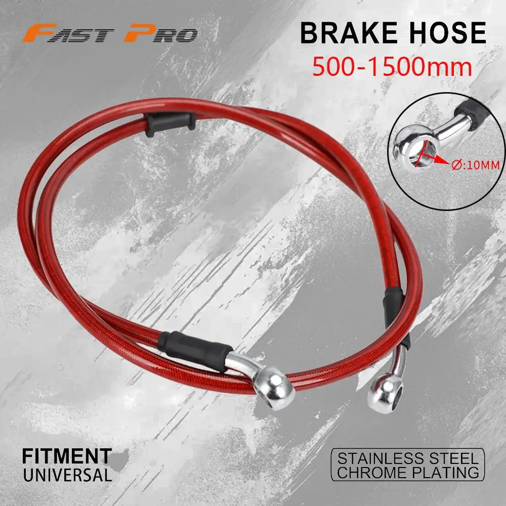 Motorcycles 500-1500mm Universal Braided Steel Hydraulic Brake Clutch Radiator Oil Cooler Hose Line Pipe Tube 28 Degree Banjo