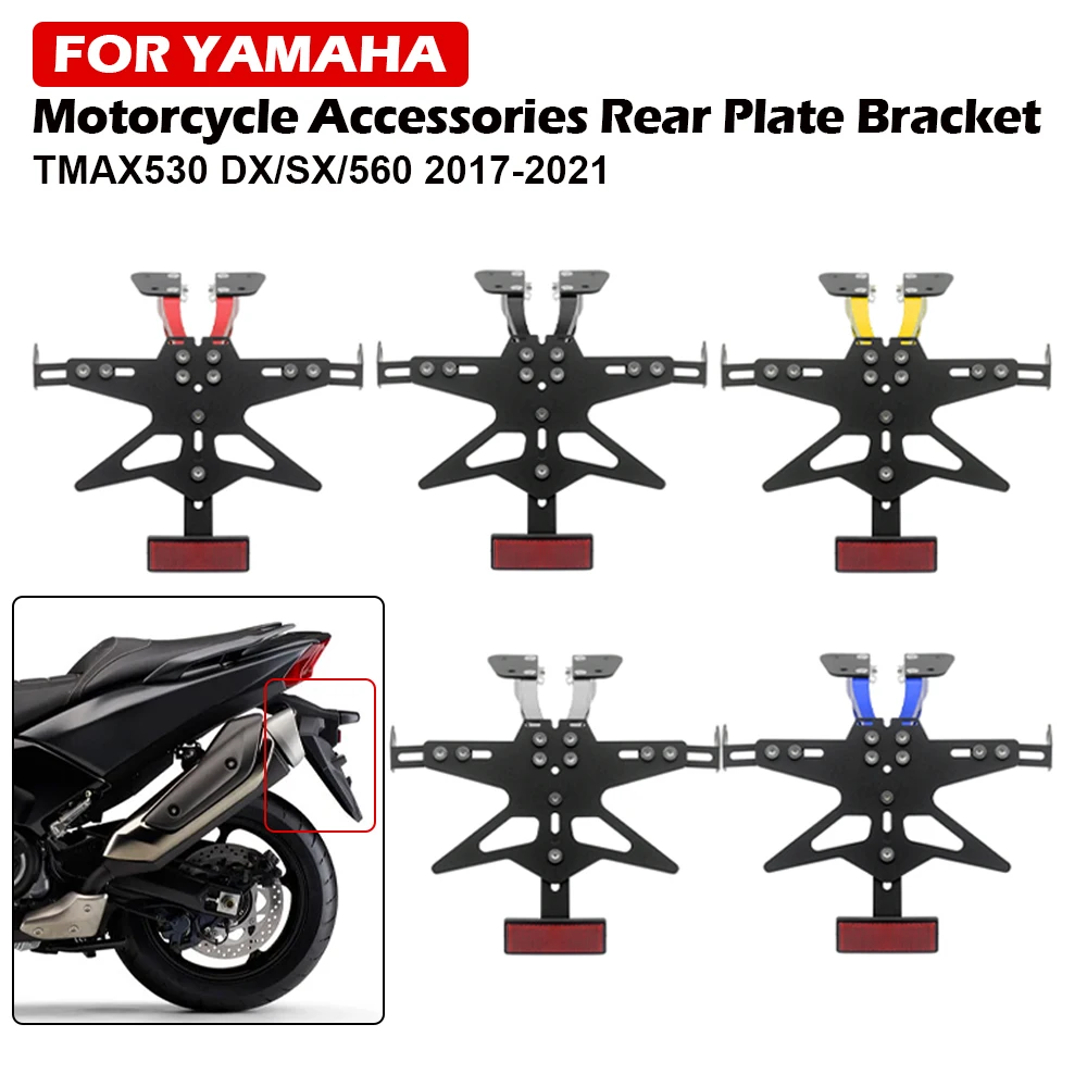 

For YAMAHA T-MAX530 DX560 SX 560 2017-2021 Motorcycle License Plate Holder Bracket TMAX 530 Rear Tail Tidy Fender Eliminator Kit