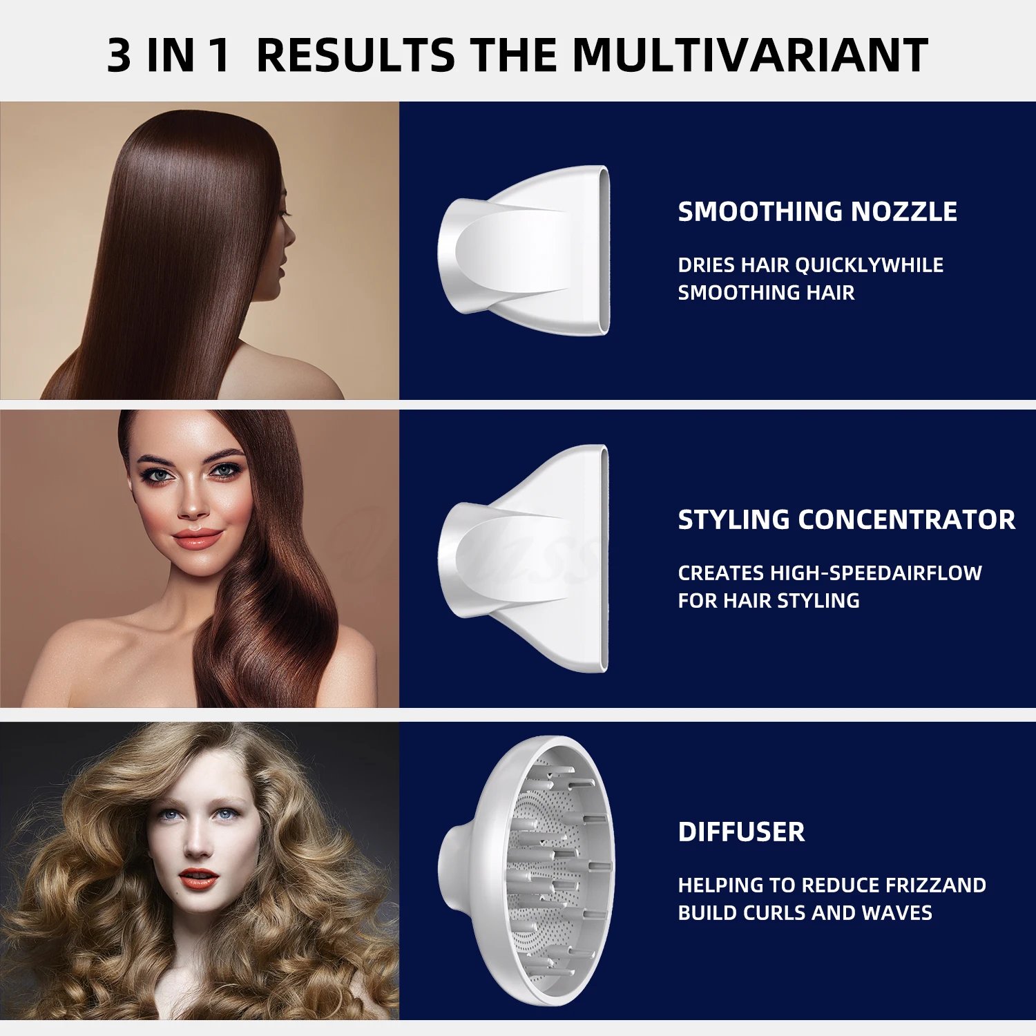 High-speed Hair Dryer Electric Turbine Airflow Blow Dryer Low Noise Constant Temperature And Quick Drying Suitable For Home