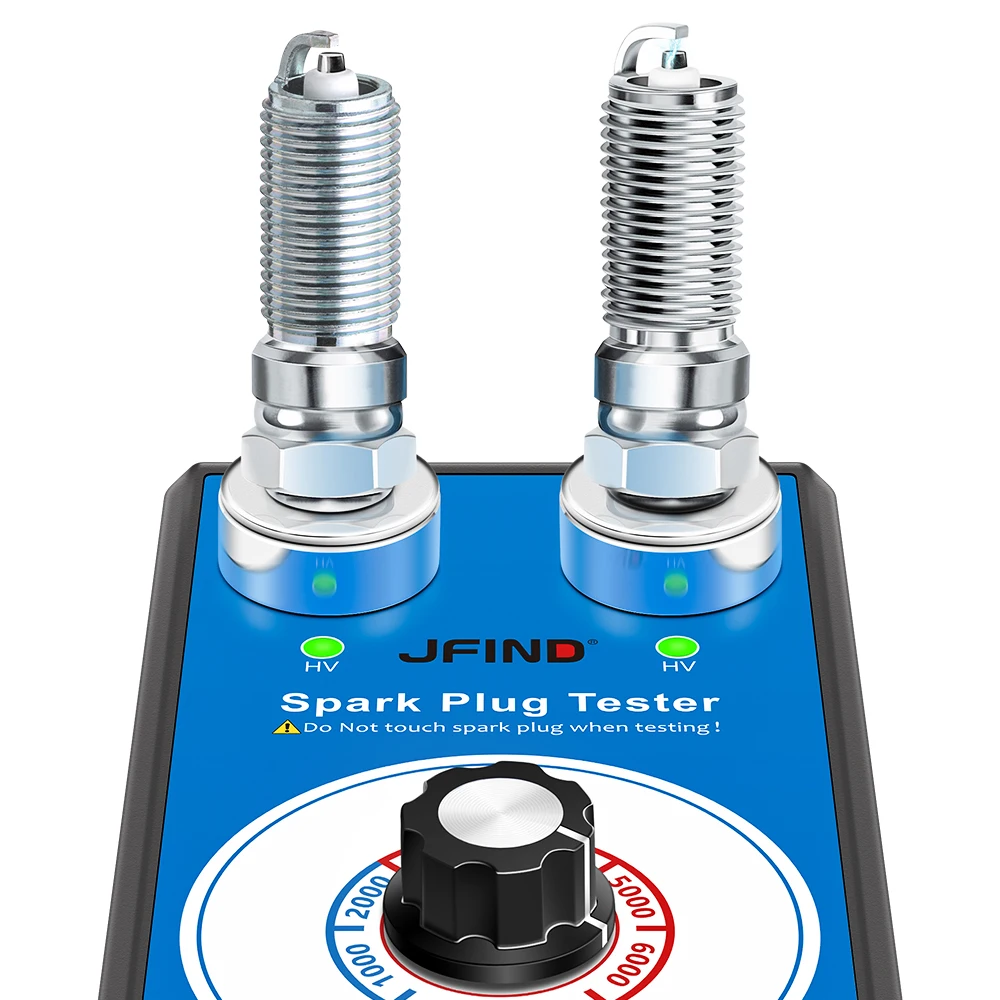 Hochwertiger JFIND JF109 Doppelloch-Zündkerzentester 110V 220V auf 12V Auto-Zündungsanalysator Diagnosegerät für Auto und Motorrad – Detail 7