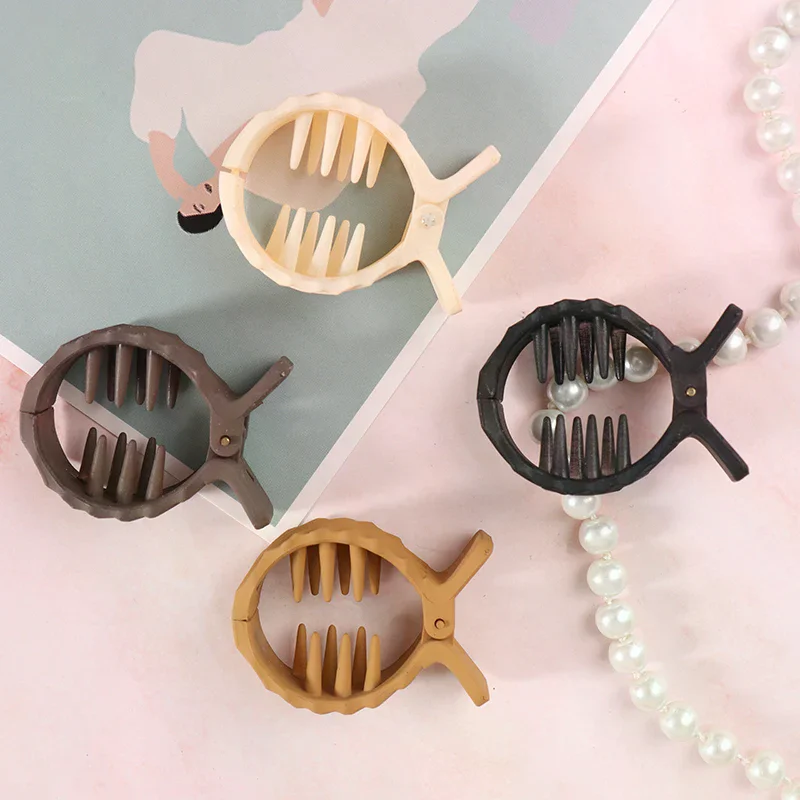 1 قطعة ذيل حصان عالي ثابت مخلب كليب دبوس الشعر المستديرة الإناث عالية ذيل حصان قطعة أثرية ثابتة مكافحة ترهل مشبك صغير عودة رئيس دبوس الشعر