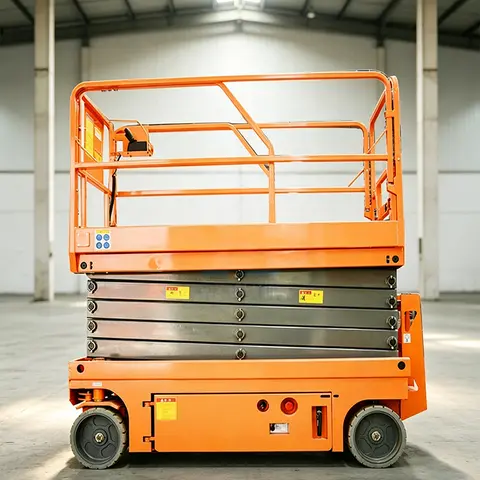 Plataforma Elevatória Elétrica Autopropelida CE 440kg para Trabalho em Oficina Industrial