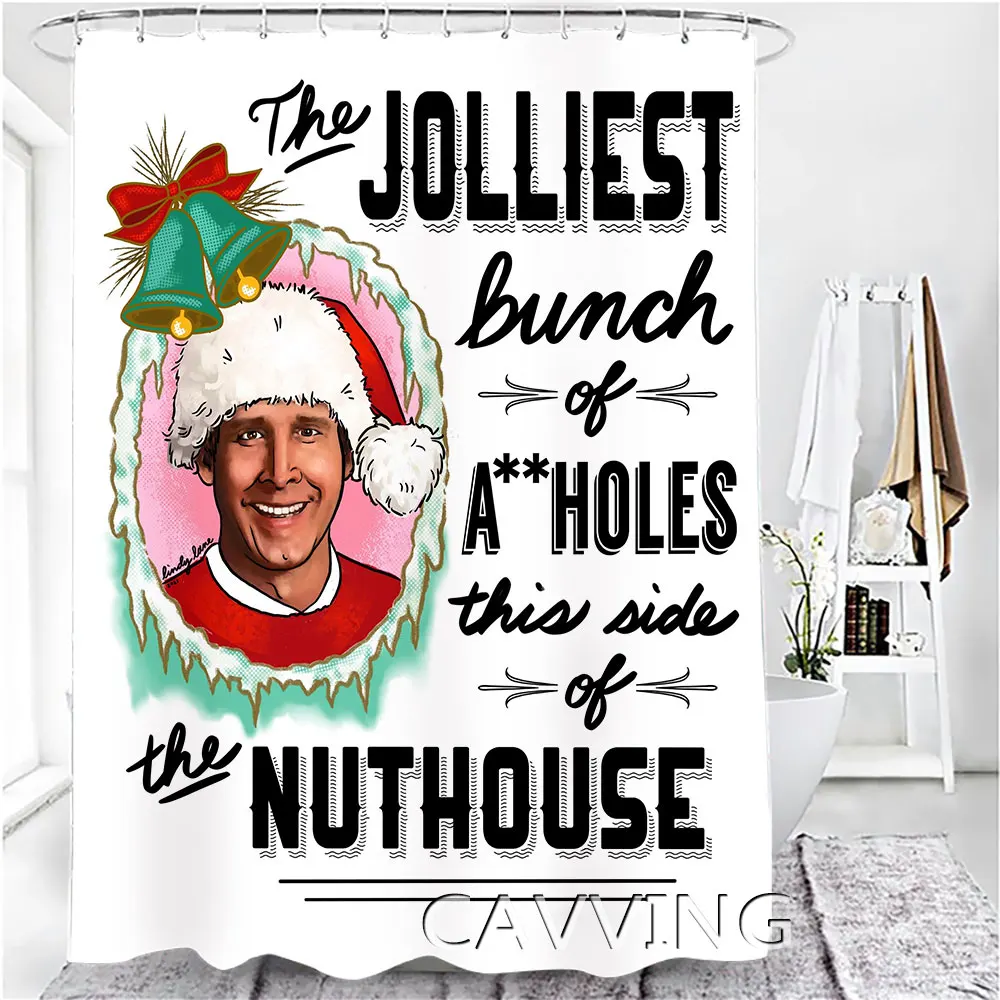 NATIONAL LAMPOON\'S CHRISTMAS VACATION  3D Shower Curtains Waterproof Bathroom Curtain Anti-slip Bath Mat Set Toilet Rugs    F01