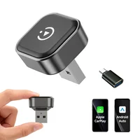 Dongle inalámbrico CarPlay y Android Auto, conexión automática rápida, Plug & Play compacto para iPhone Android, USB A/USB-C sin retardo
