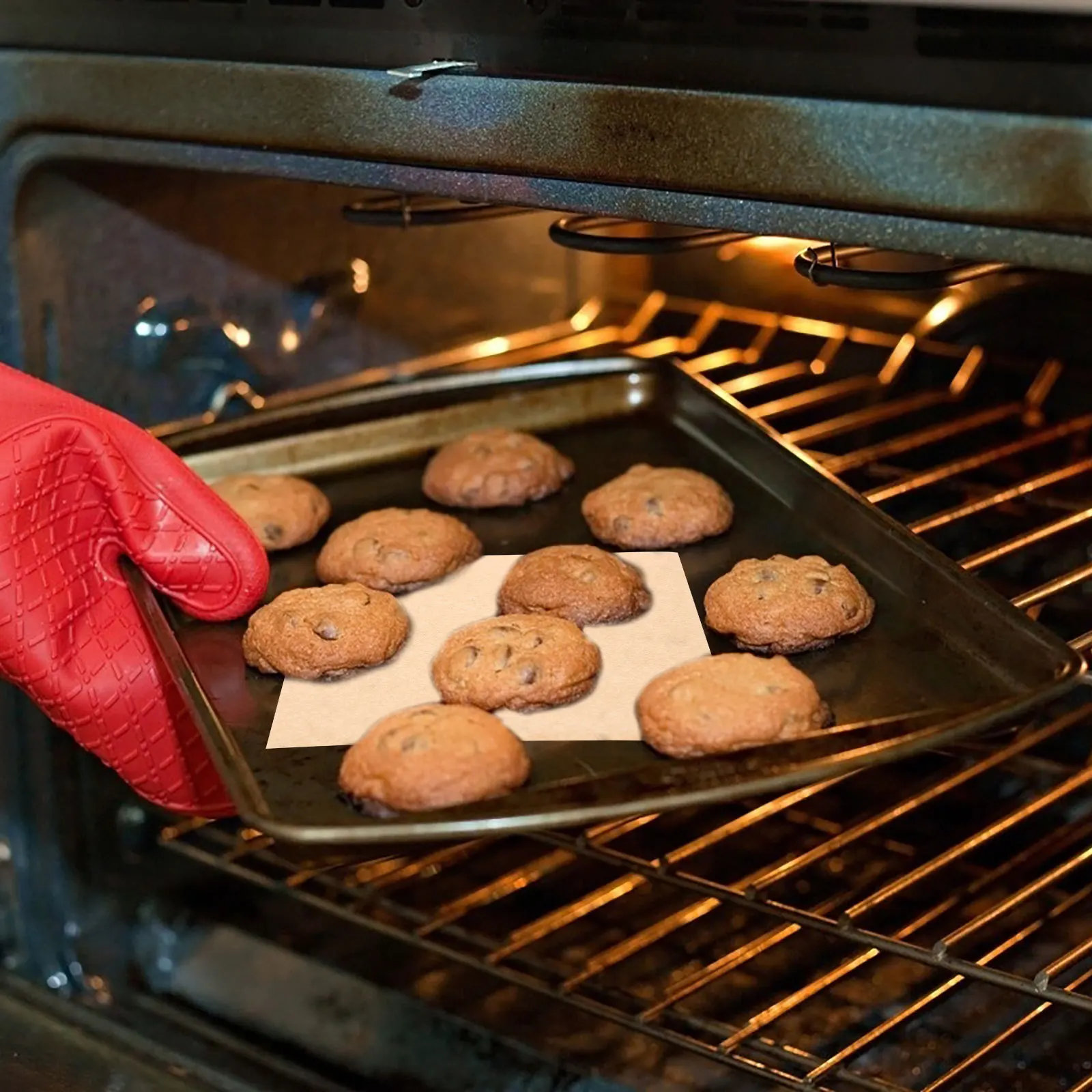 

500Pcs Disposable Kraft Snack Paper Liners Oil Absorption Paper for Fried Food Pizza Baking Pizza Liners Oil Absorption Papers