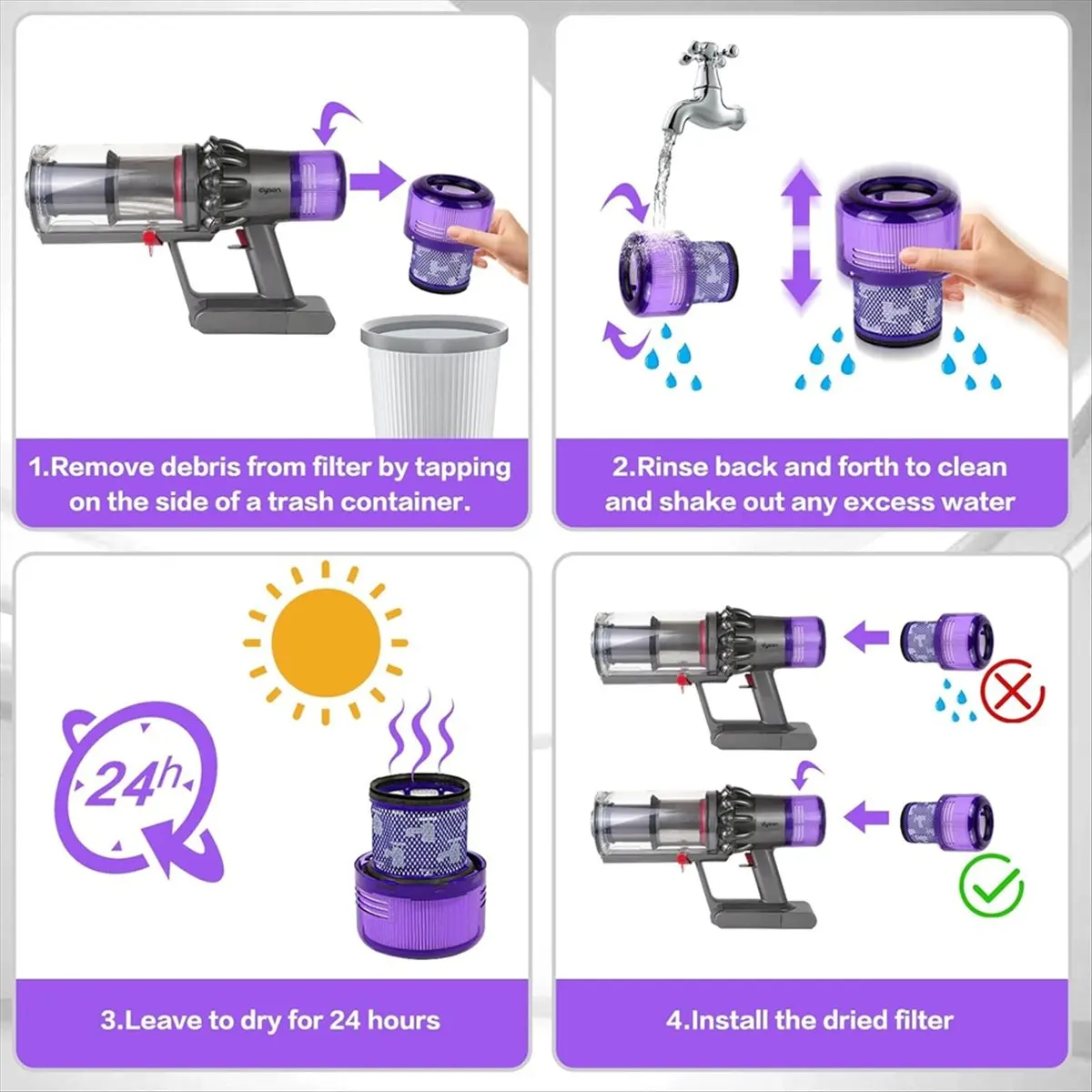 

Hot A465I Large Dust Container for V11 V15 SV14 SV15 SV22 Vacuum Cleaner Replace Dust Container with HEPA Filter Switch Lock