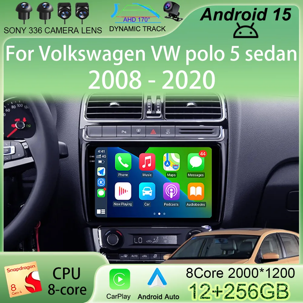 

Android 13 Car Radio For Volkswagen VW polo 5 sedan 2008 - 2020 Multimedia Player Carplay Stereo GPS DVD Head Unit 4G Wifi QLED
