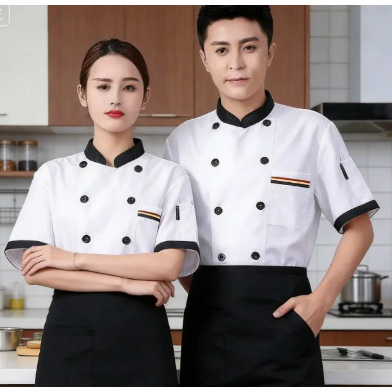 남성용 긴팔 셰프 코트 유니폼 케이터링 레스토랑 호텔 식당 주방 작업복 셰프 자켓