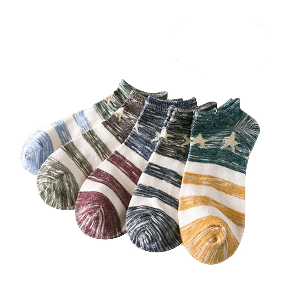 

6 Pairs Men Ankle Socks No Show Anti-Skid Comfortable Cotton Socks Low Cut (Random Color) ankle sock for men