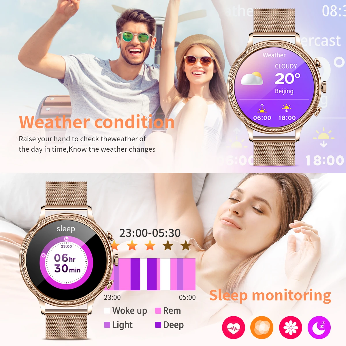 LIGE Women Smart Watches Ladies Smartwatch for Android HUAWEI Xiaomi Phone and iOS Apple iPhone Digital Watch Men Smart Bracelet