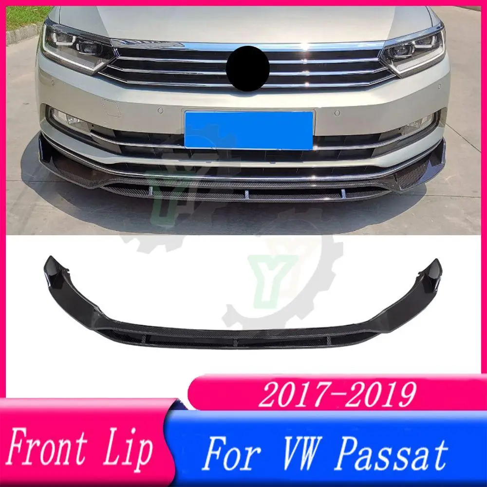 Car Front Spoiler Bumper Lip Glossy Black Car Lower Splitter Body Kit Guard Plate Lippe Board For VW Passat B8 2017 2018 2019