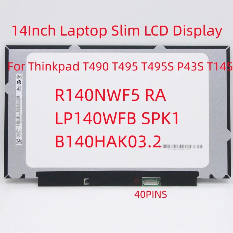 R140NWF5 RA LP140WFB SPK1 B140HAK03.2 N140HCN EA1 N140HCR GL2 14Inch Touch Screen Laptop Slim LCD IPS FHD Display