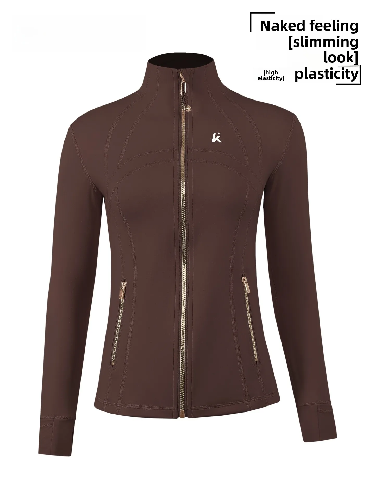 

Костюм для фитнеса и йоги: куртка для бега и тренировок на открытом воздухе, велосипедный костюм с воротником-стойкой, дышащая теплая куртка из нейлона и спандекса