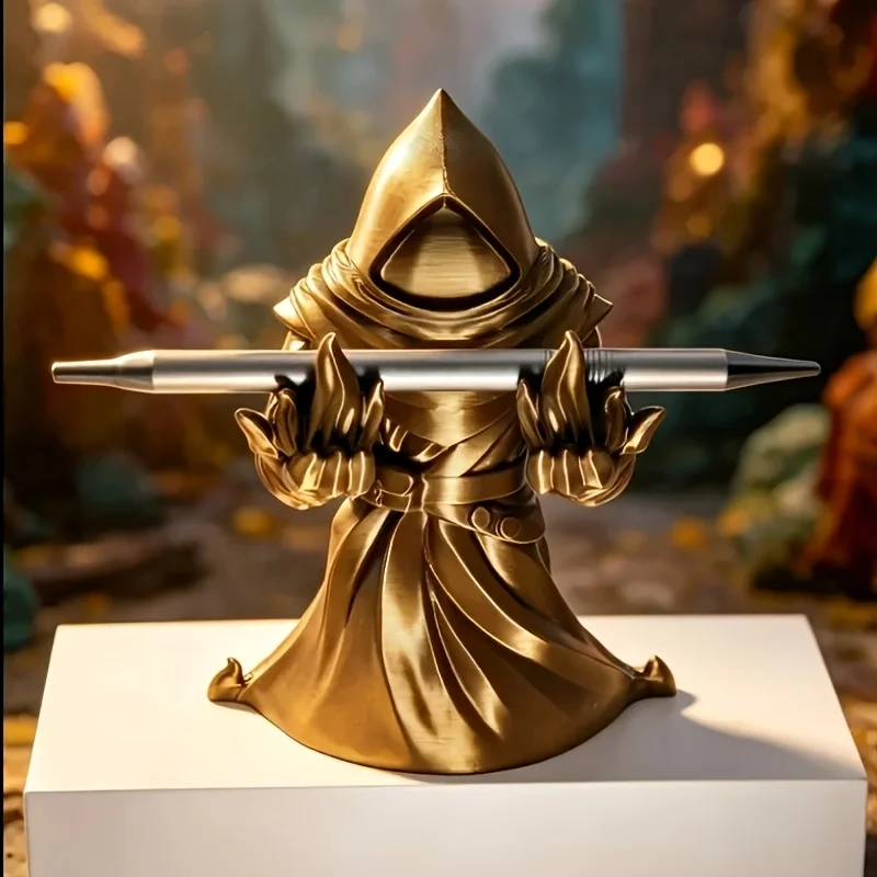 3D Printed Creative Pen Holder Figurine Pen Stand Desktop Decor Fantasy Collection Ornament Anniversary Present Desk Accessories