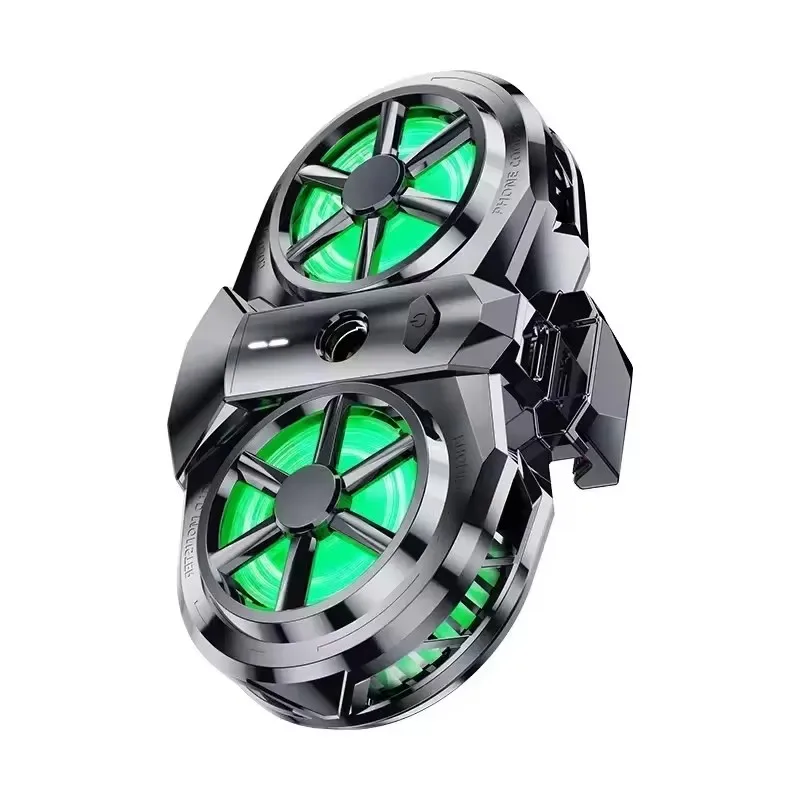 Refrigerador de telefone móvel com ventilador, dispositivo de resfriamento silencioso de sucção magnética específica para jogos, clipe traseiro sem fio Bluetooth