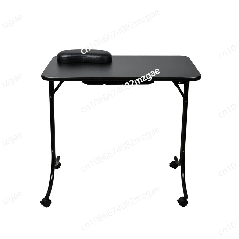 Ultra Luxury Modern Portable Folding Mobile Salon Furniture Black and White Nail Table Nail Art Table