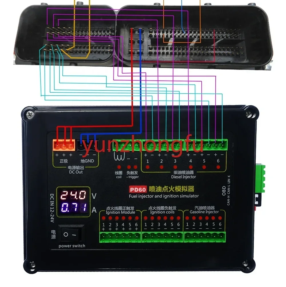 PD60 Fuel Injection Ignition Simulator ECU Maintenance Platform Testing Equipment for Gasoline and Diesel Vehicle Computer Board