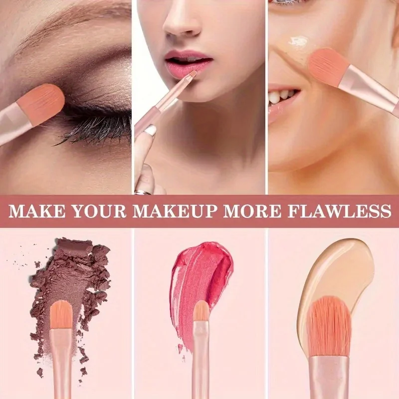 8-20 قطعة فرشاة للمكياج مجموعة المحمولة عينيه الأساس أحمر الخدود مجموعة فرش للمكياج التجميل المخفي ماكياج فرش أداة تجميل صغيرة #4